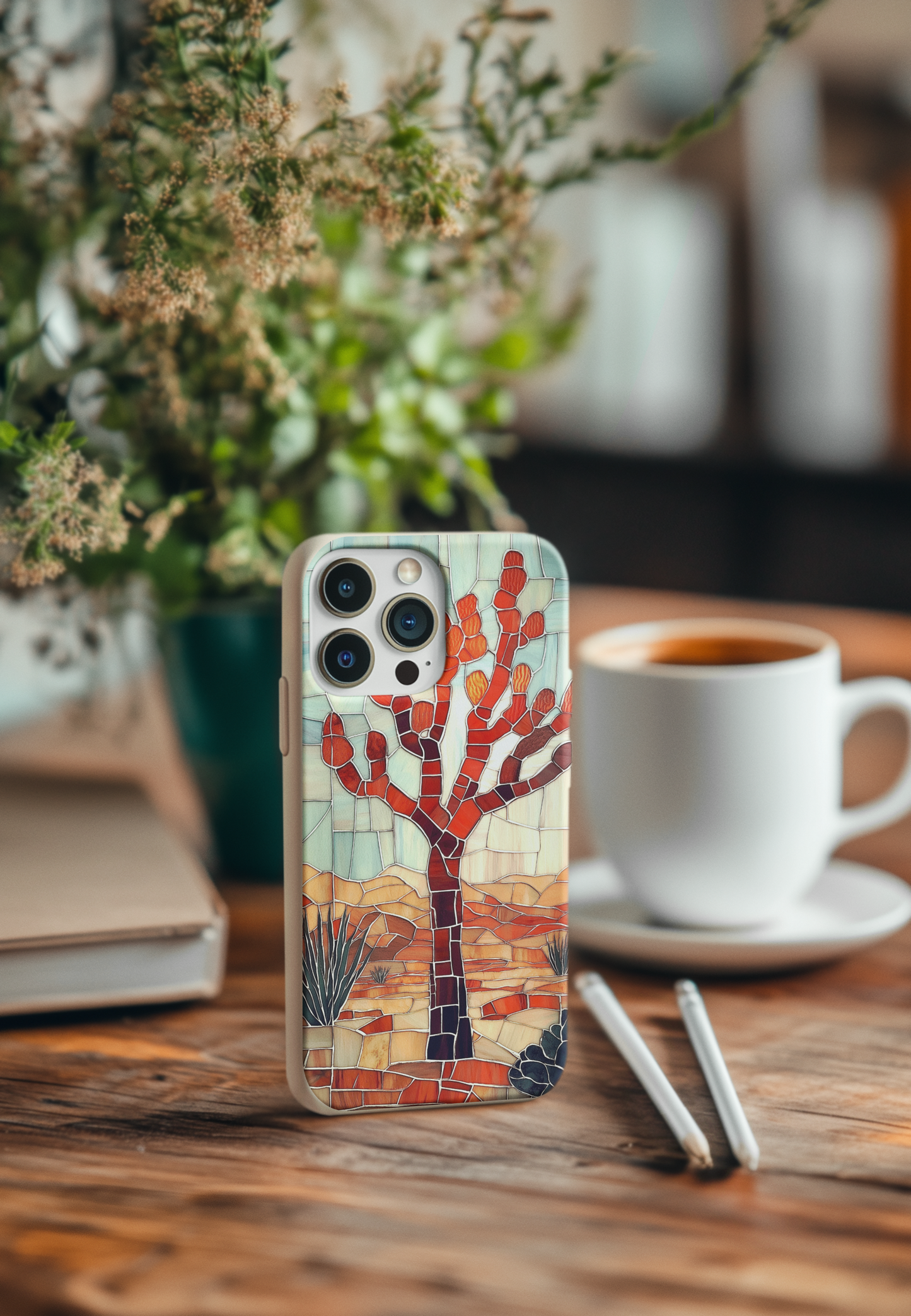 Joshua Tree Stained Glass Bio Case