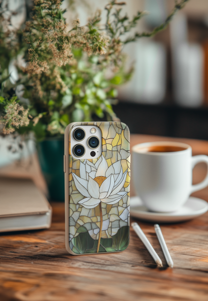 Stained Glass White Lotus 1 Bio Case