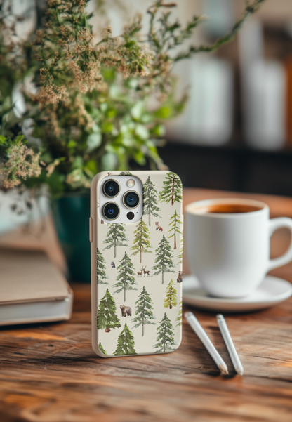 Watercolor Forest with Animals Bio Case