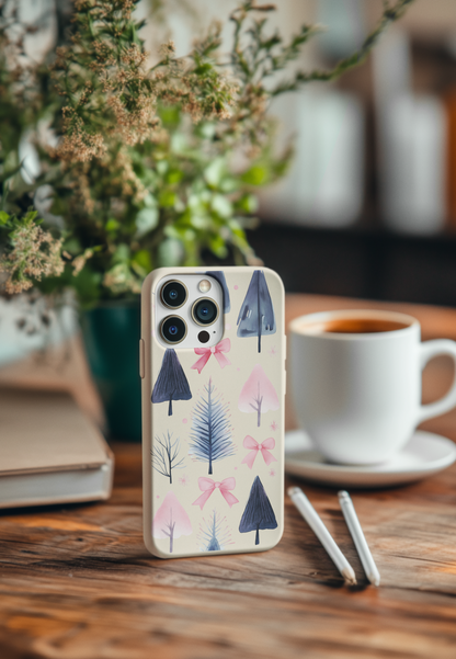 Watercolor Bows and Trees 1 Bio Case