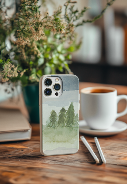 Watercolor Forest Blob Bio Case