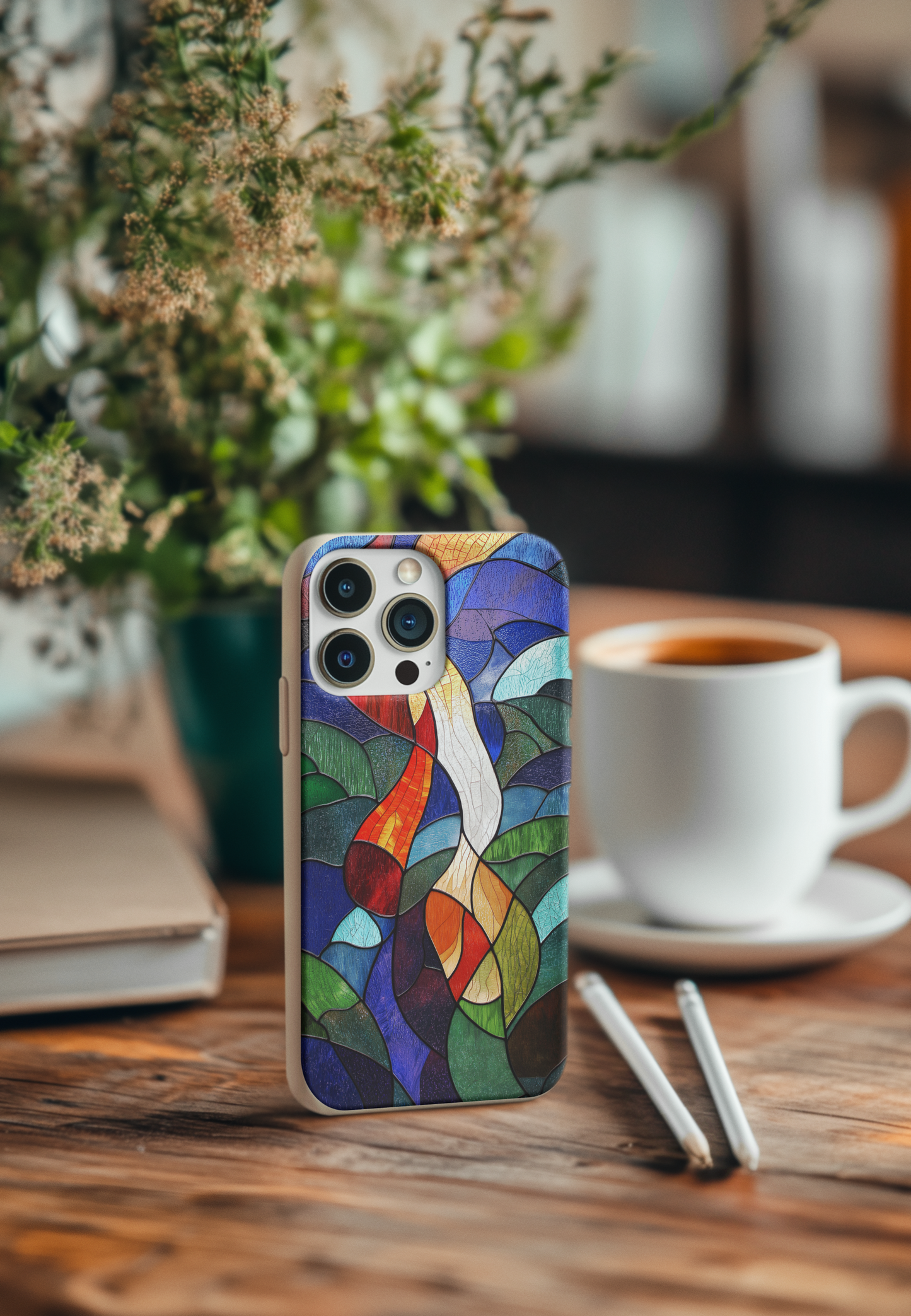 Stained Glass Abstract Bio Case