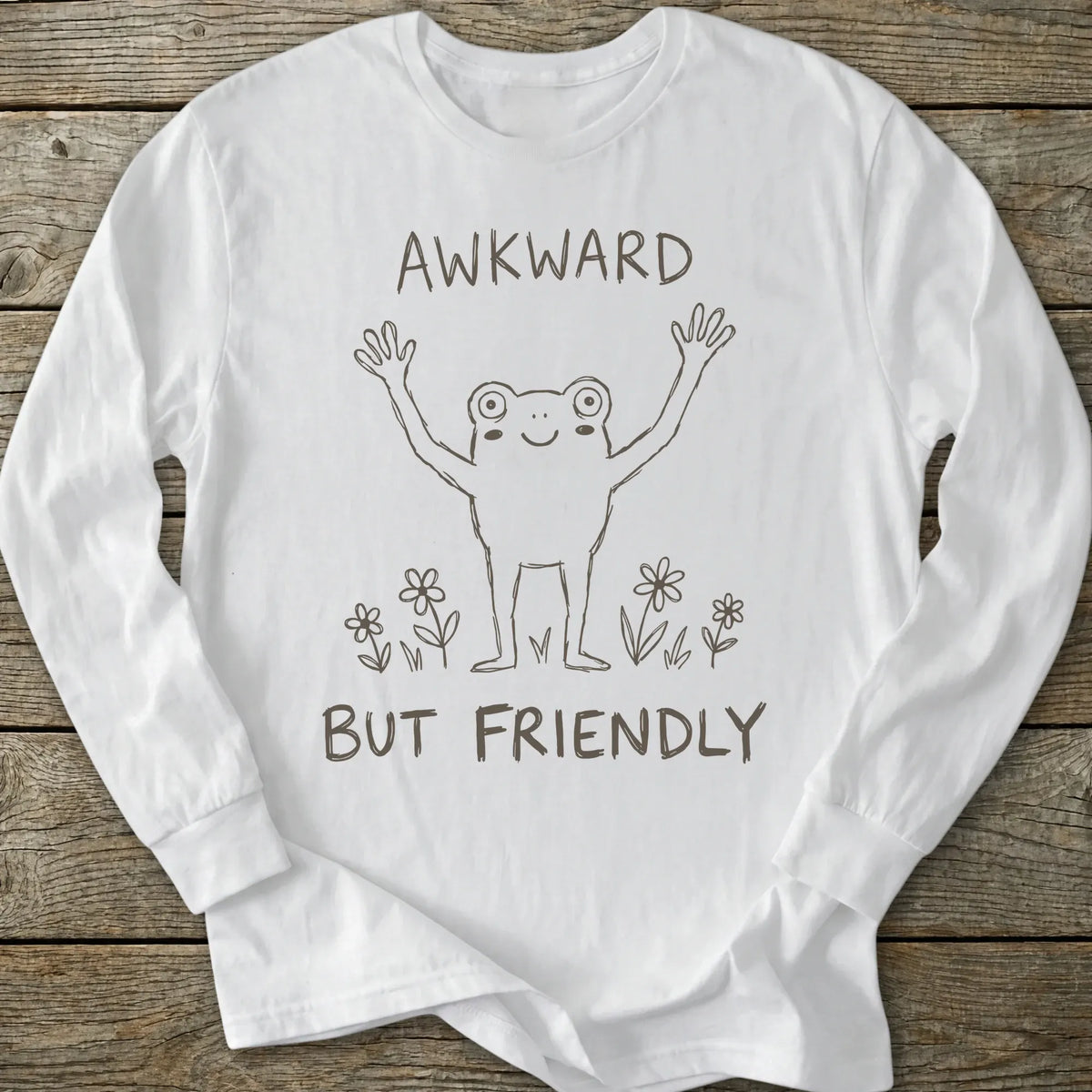 Printify Long-sleeve Awkward But Friendly Long Sleeve