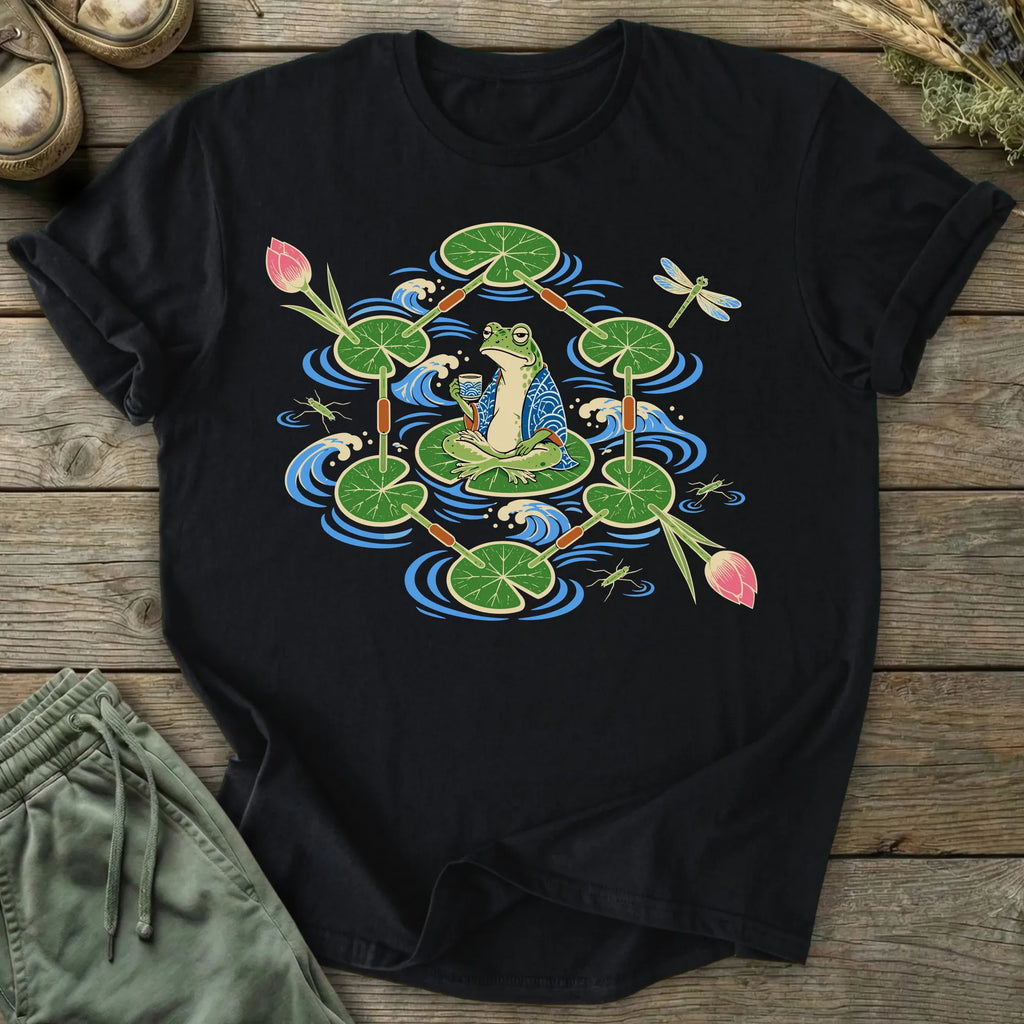 Printify T-Shirt Lily Pad Tea Frog T-Shirt