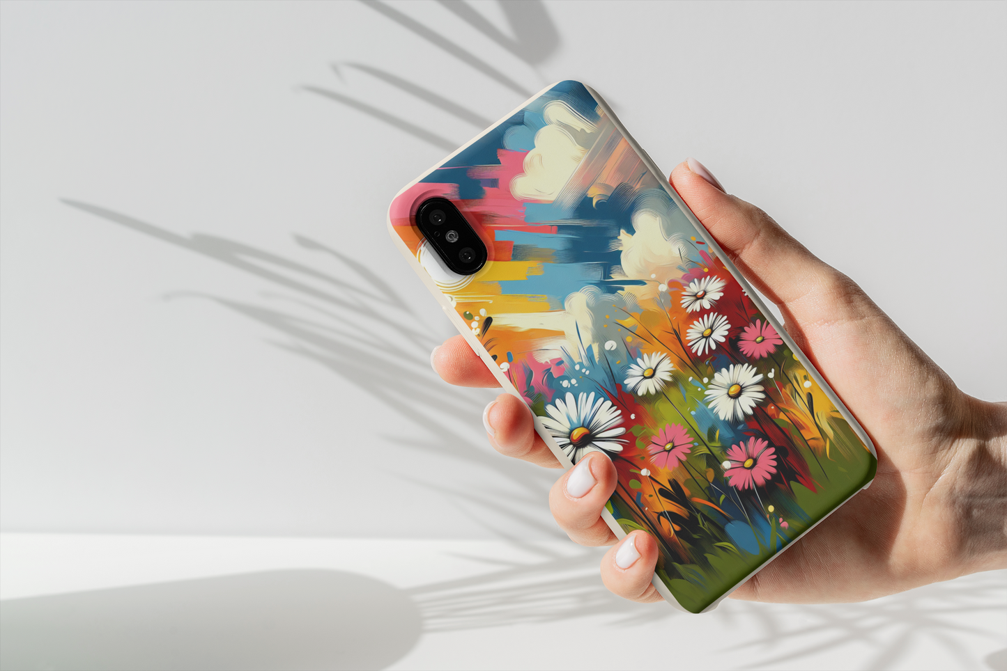 Colorful Abstract Daisies Bio Case