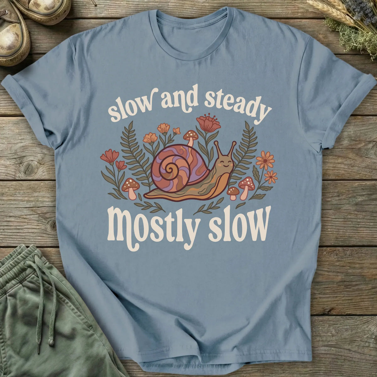Printify T-Shirt Mostly Slow T-Shirt