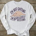 Printify Long-sleeve Aggressively Resting Long Sleeve T-Shirt