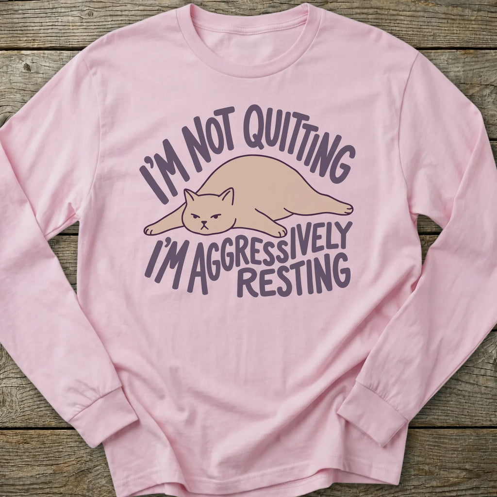 Printify Long-sleeve Aggressively Resting Long Sleeve T-Shirt