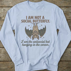 Printify Long-sleeve Antisocial Bat Long Sleeve T-Shirt