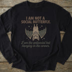 Printify Long-sleeve Antisocial Bat Long Sleeve T-Shirt