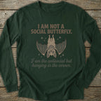 Printify Long-sleeve Antisocial Bat Long Sleeve T-Shirt