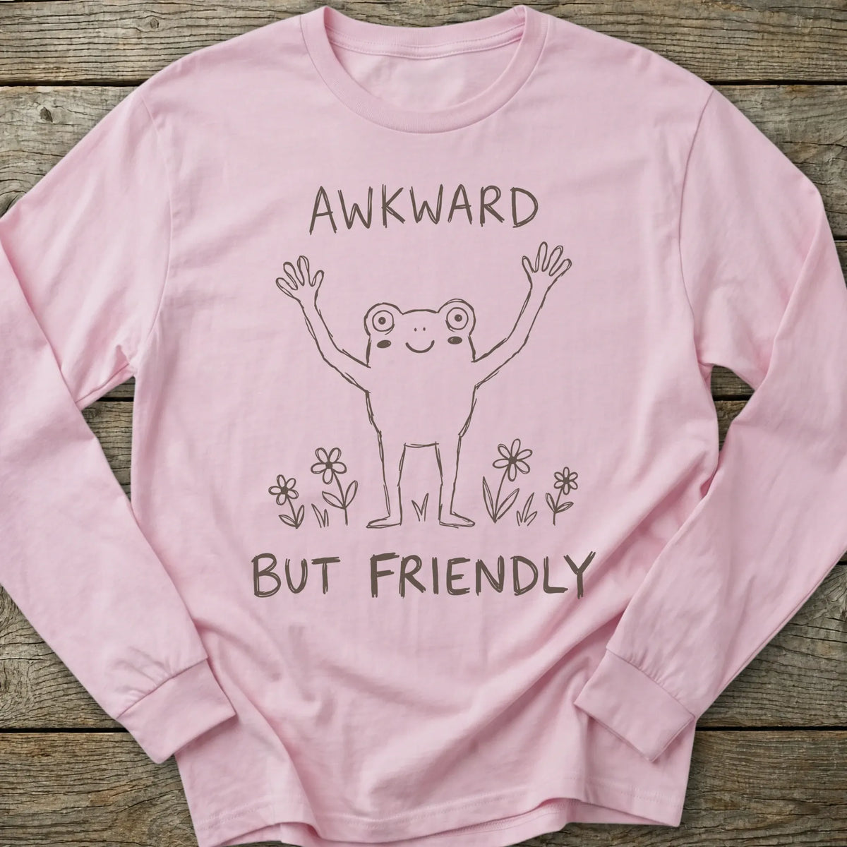 Printify Long-sleeve Awkward But Friendly Long Sleeve