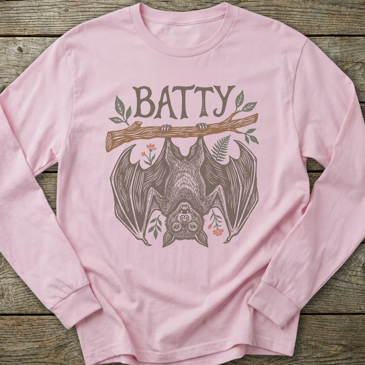 Printify Long-sleeve Batty Long Sleeve T-Shirt