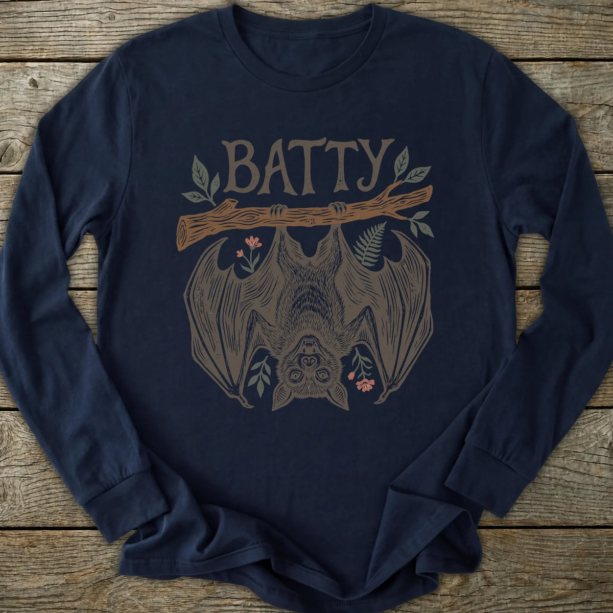 Printify Long-sleeve Batty Long Sleeve T-Shirt