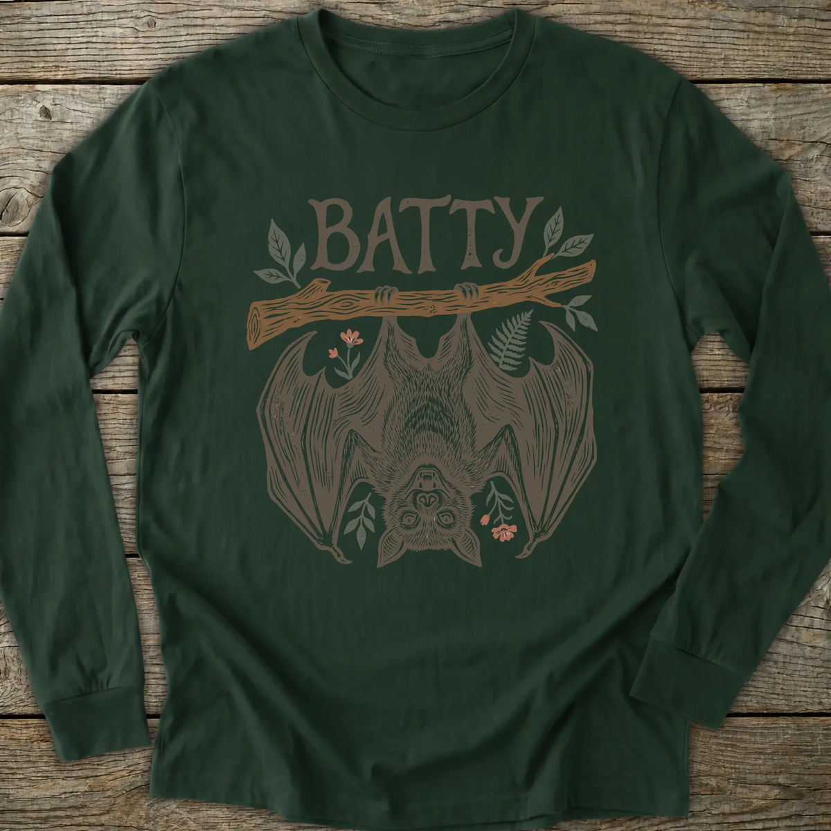 Printify Long-sleeve Batty Long Sleeve T-Shirt