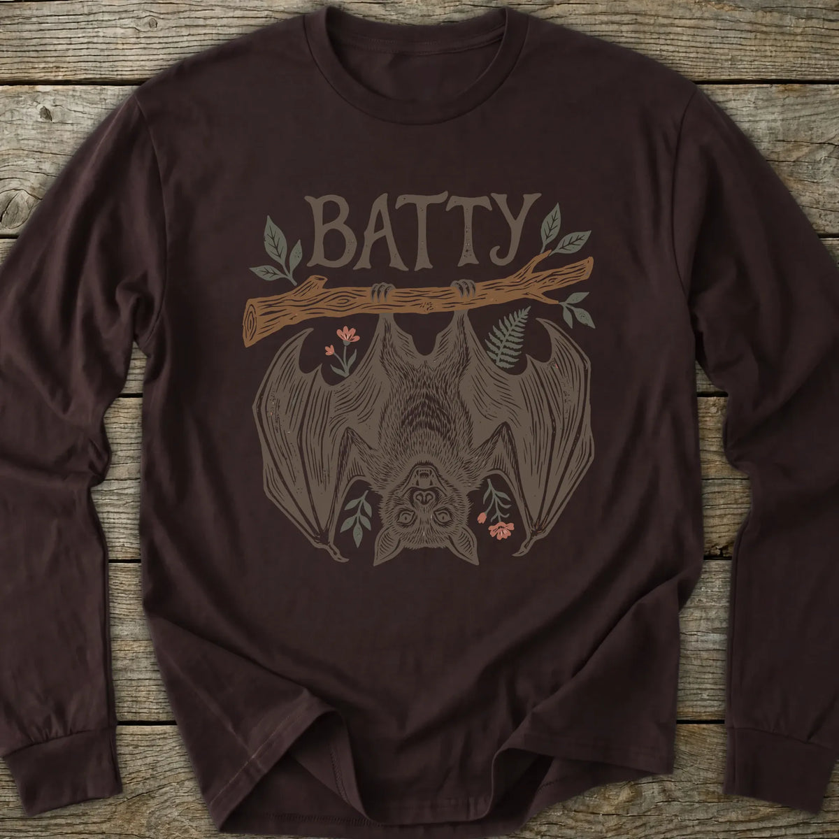Printify Long-sleeve Batty Long Sleeve T-Shirt