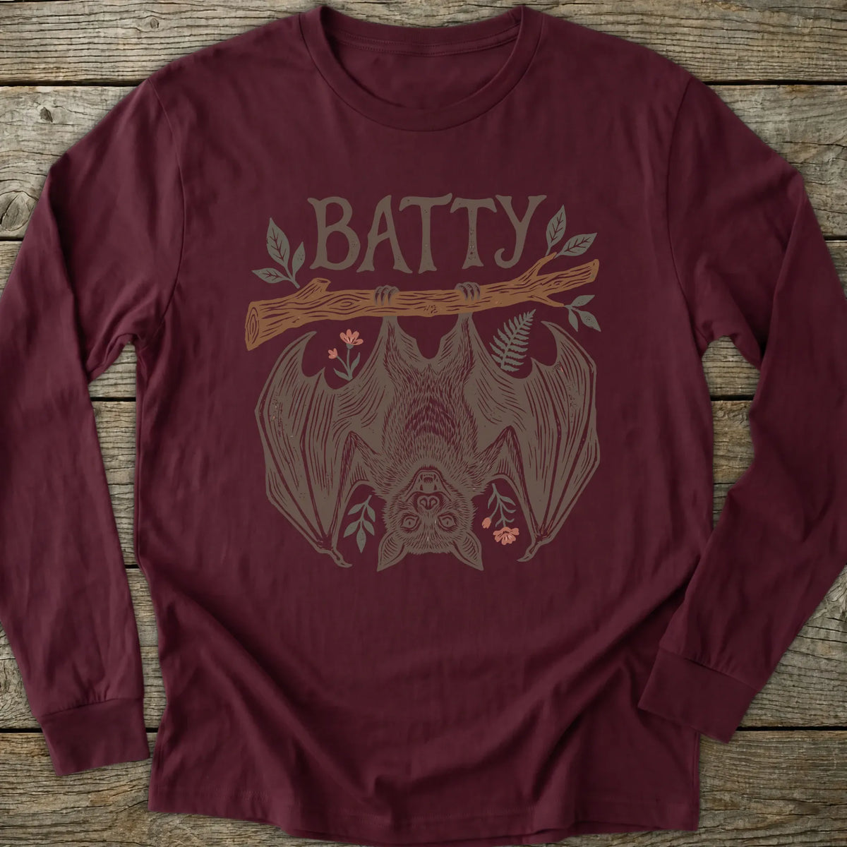 Printify Long-sleeve Batty Long Sleeve T-Shirt