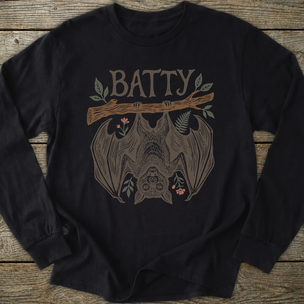 Printify Long-sleeve Batty Long Sleeve T-Shirt
