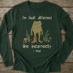 Printify Long-sleeve Built Different Frog Long Sleeve