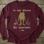 Printify Long-sleeve Built Different Frog Long Sleeve