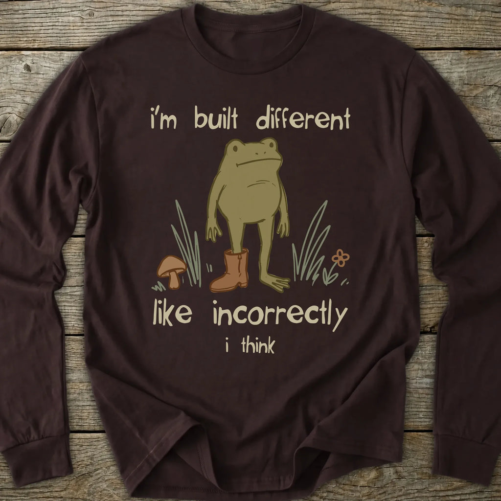 Printify Long-sleeve Built Different Frog Long Sleeve