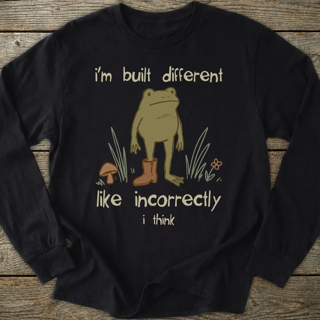 Printify Long-sleeve Built Different Frog Long Sleeve