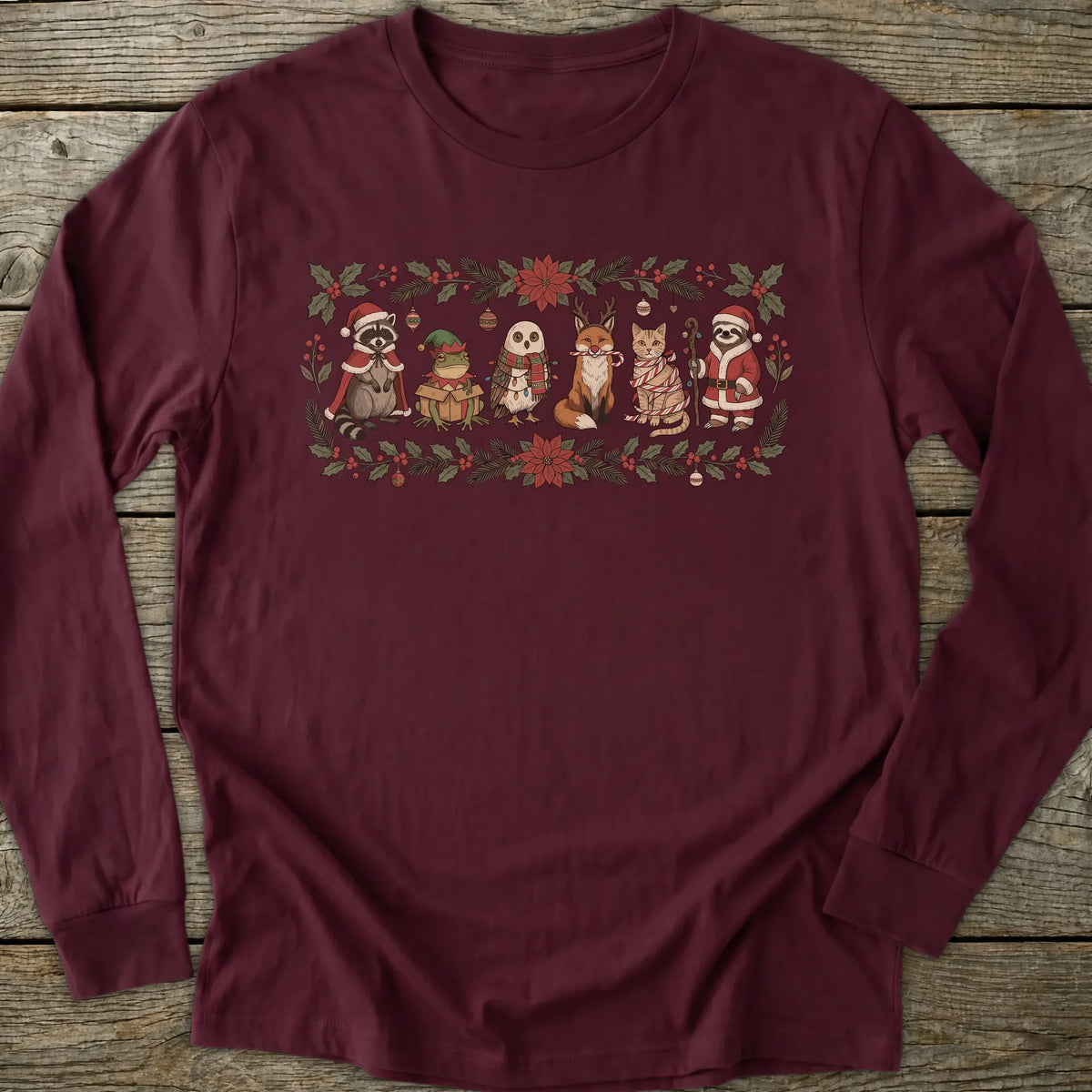 Printify Long-sleeve Christmas Friends Long Sleeve T-Shirt