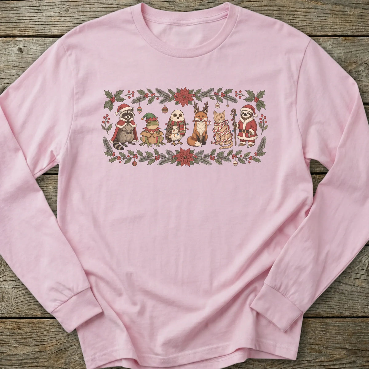 Printify Long-sleeve Christmas Friends Long Sleeve T-Shirt