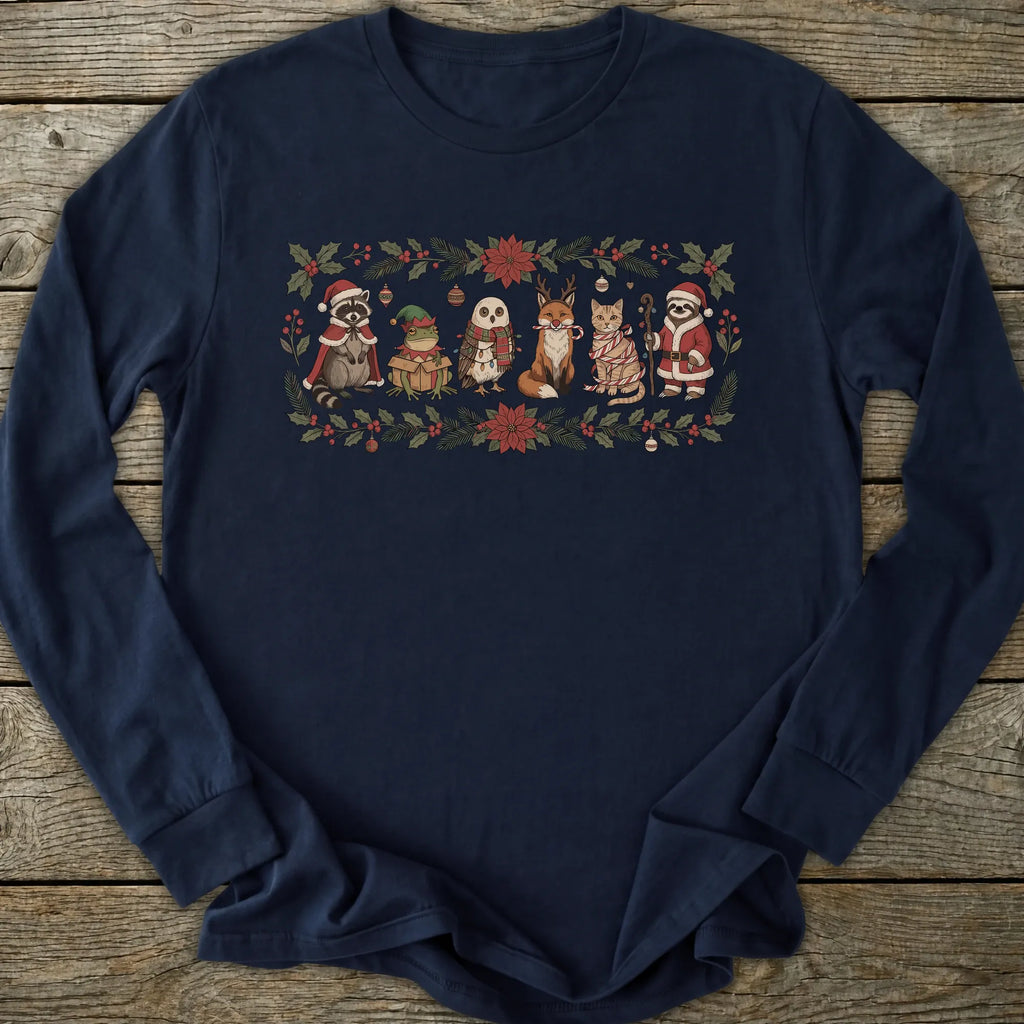 Printify Long-sleeve Christmas Friends Long Sleeve T-Shirt