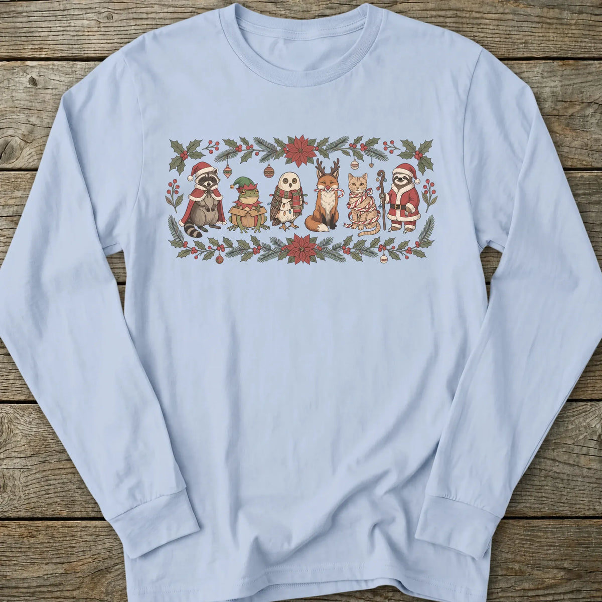 Printify Long-sleeve Christmas Friends Long Sleeve T-Shirt