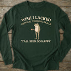 Printify Long-sleeve Critical Thinking Skills Long Sleeve T-Shirt