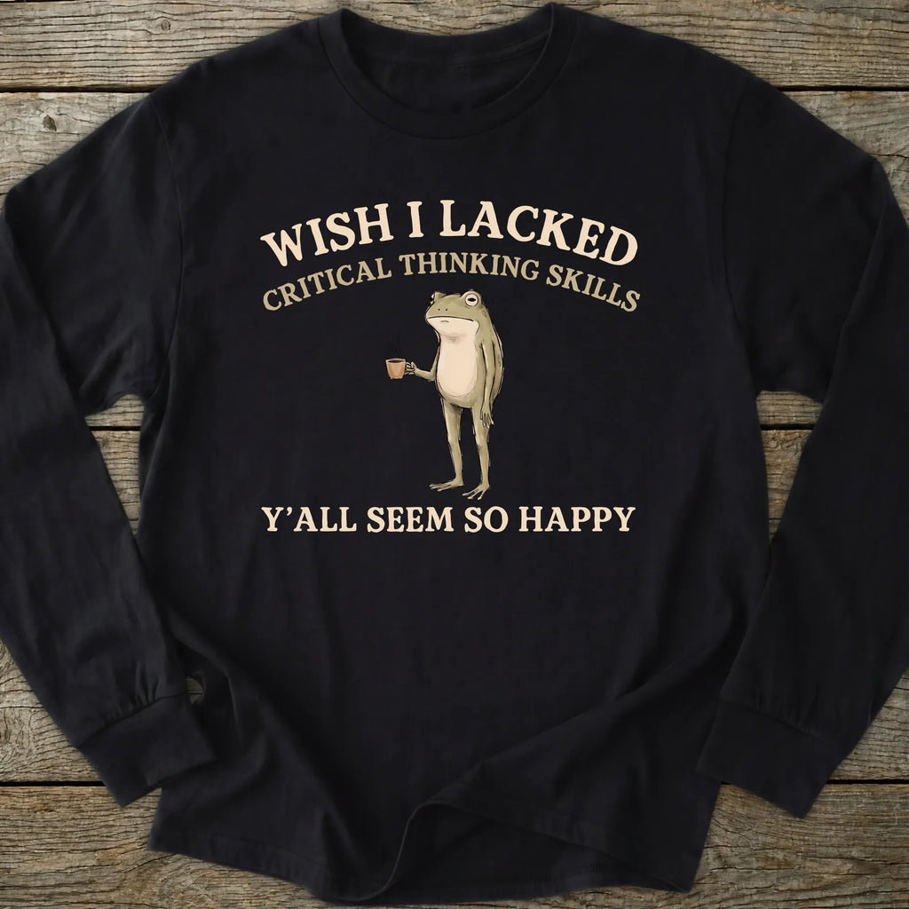 Printify Long-sleeve Critical Thinking Skills Long Sleeve T-Shirt