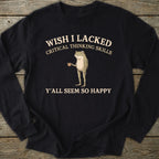 Printify Long-sleeve Critical Thinking Skills Long Sleeve T-Shirt