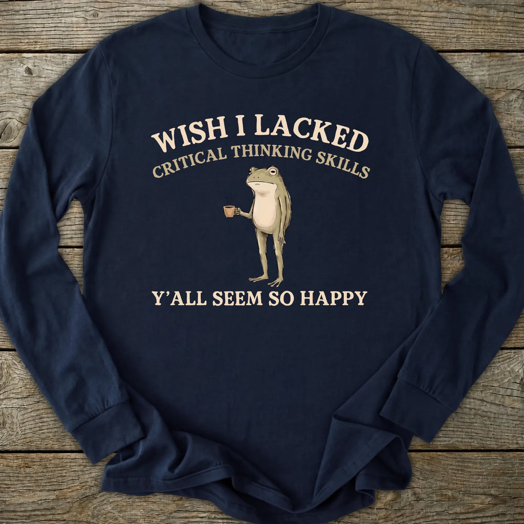 Printify Long-sleeve Critical Thinking Skills Long Sleeve T-Shirt