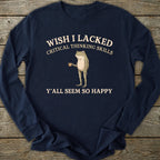 Printify Long-sleeve Critical Thinking Skills Long Sleeve T-Shirt
