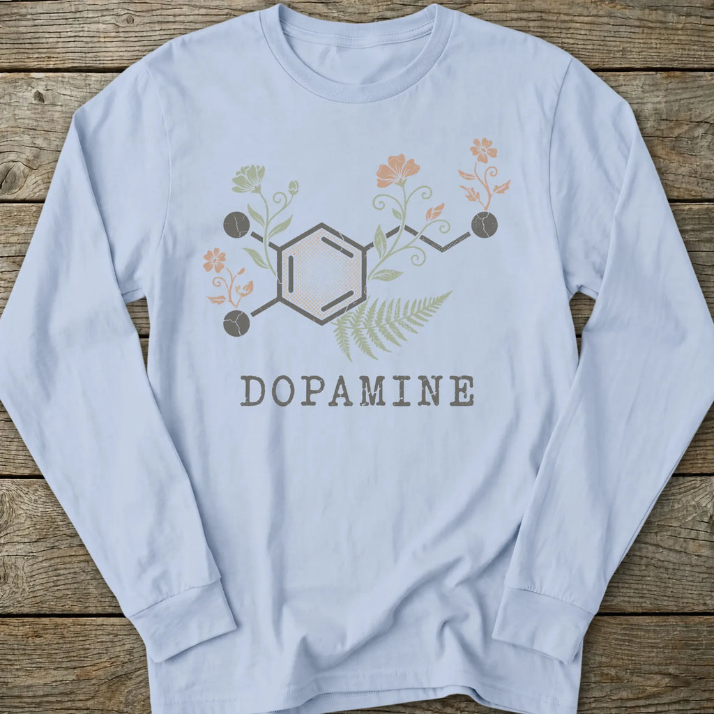 Printify Long-sleeve Dopamine Molecule Long Sleeve T-Shirt