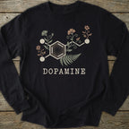 Printify Long-sleeve Dopamine Molecule Long Sleeve T-Shirt