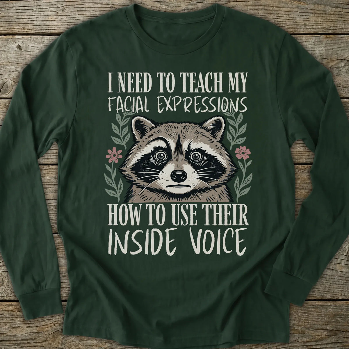 Printify Long-sleeve Facial Expressions Inside Voice Long Sleeve T-Shirt
