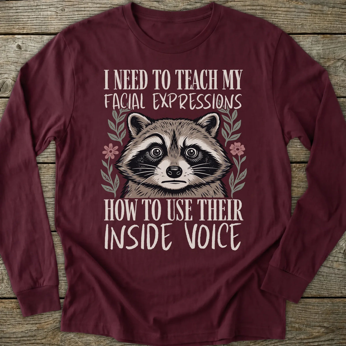 Printify Long-sleeve Facial Expressions Inside Voice Long Sleeve T-Shirt