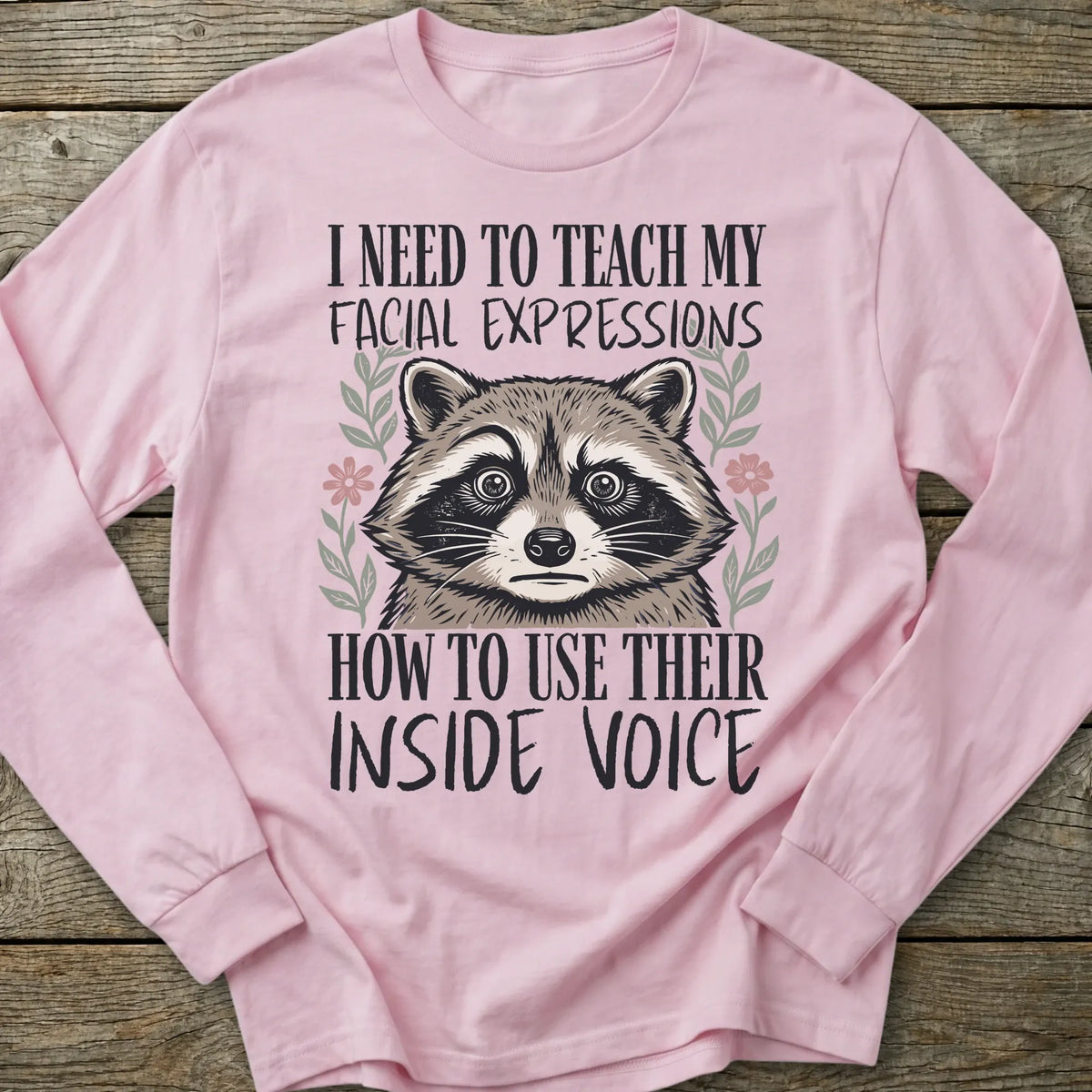 Printify Long-sleeve Facial Expressions Inside Voice Long Sleeve T-Shirt
