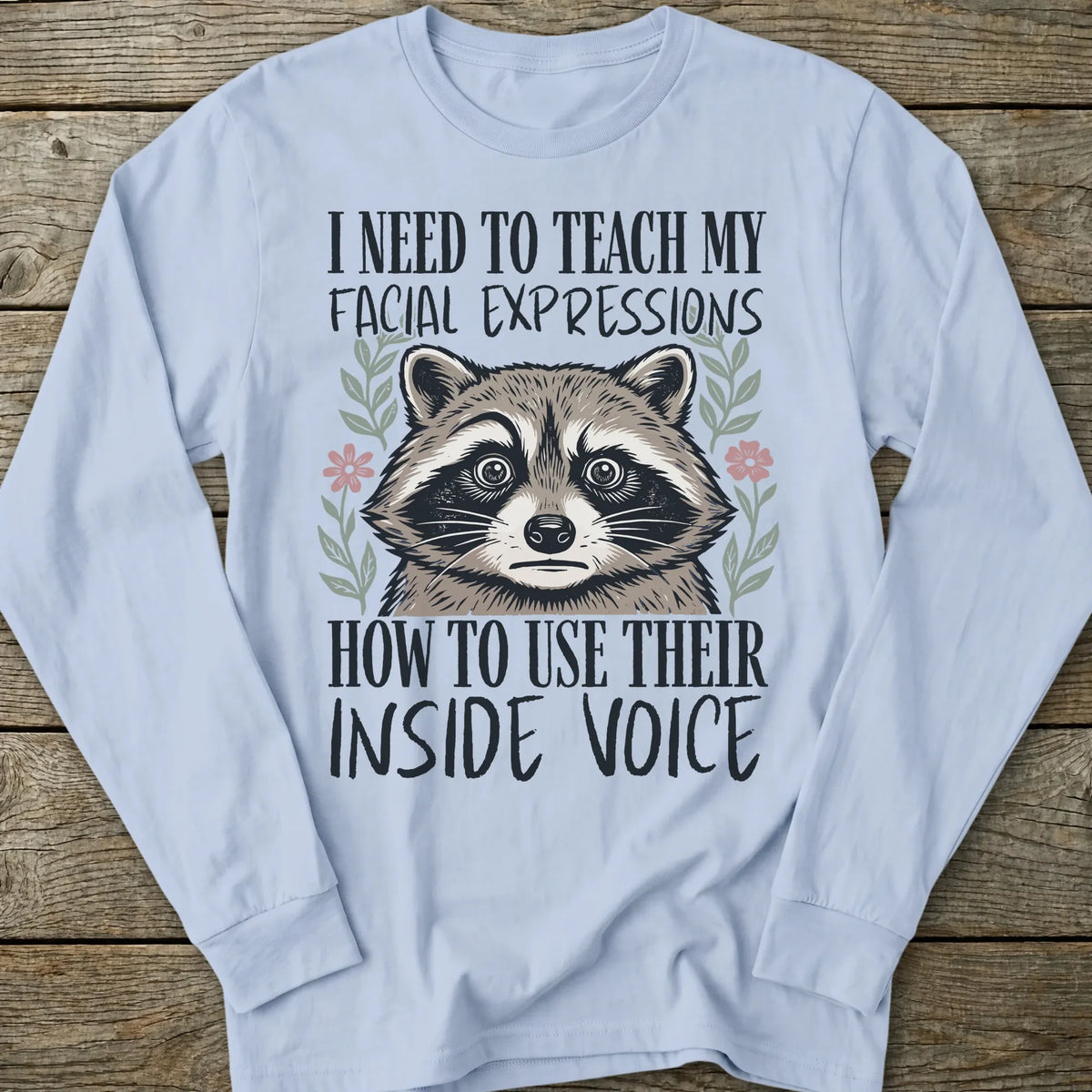 Printify Long-sleeve Facial Expressions Inside Voice Long Sleeve T-Shirt