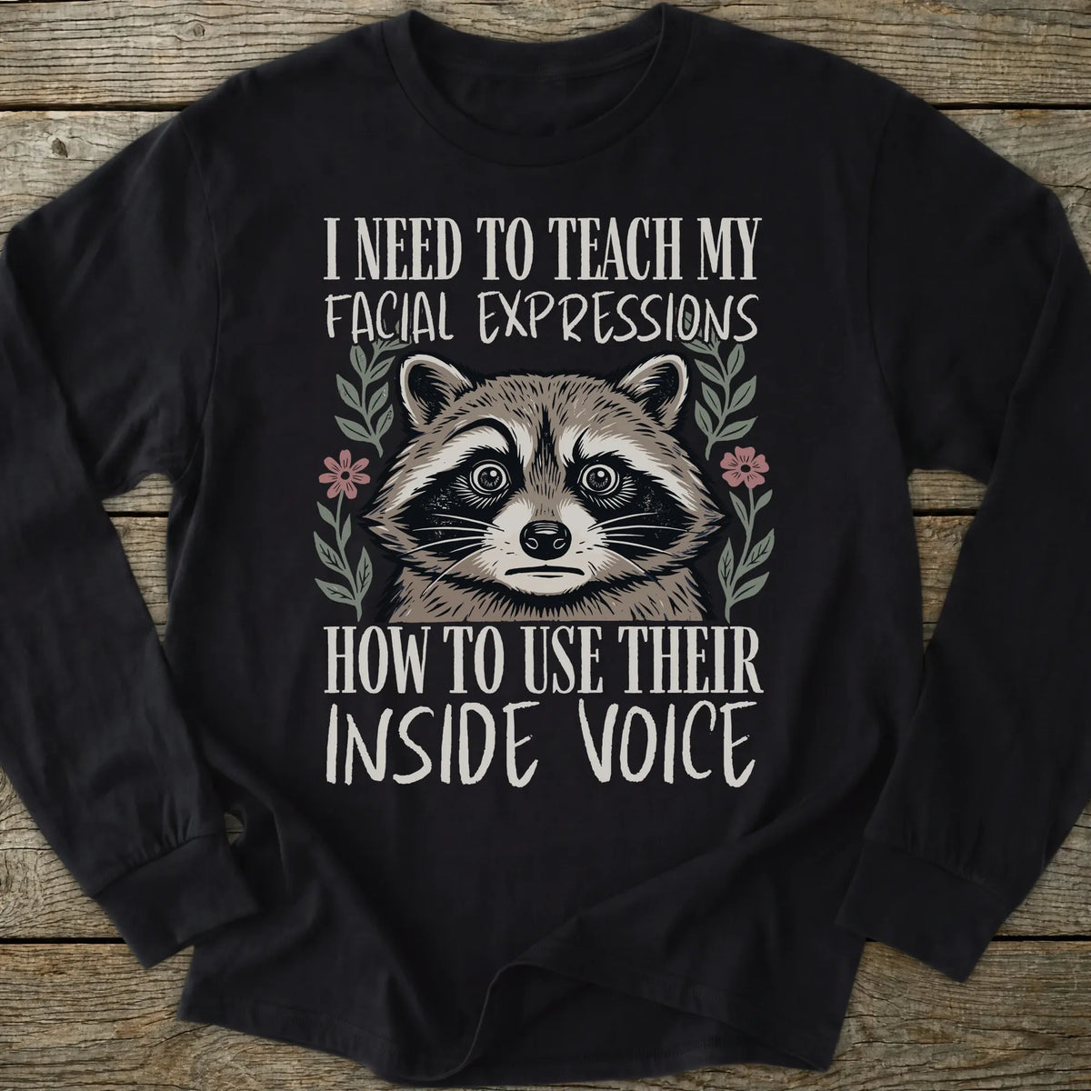 Printify Long-sleeve Facial Expressions Inside Voice Long Sleeve T-Shirt