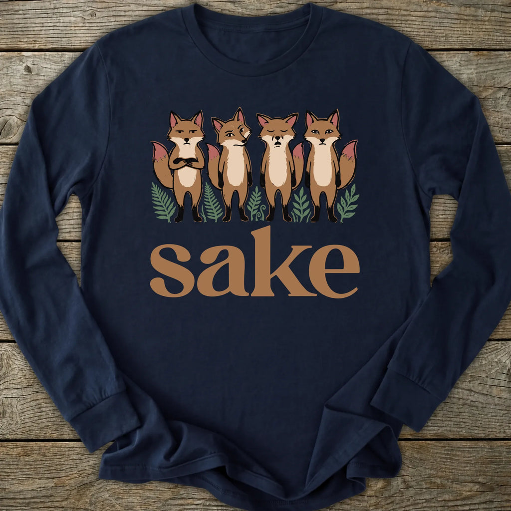 Printify Long-sleeve Four Fox Sake Long Sleeve T-Shirt