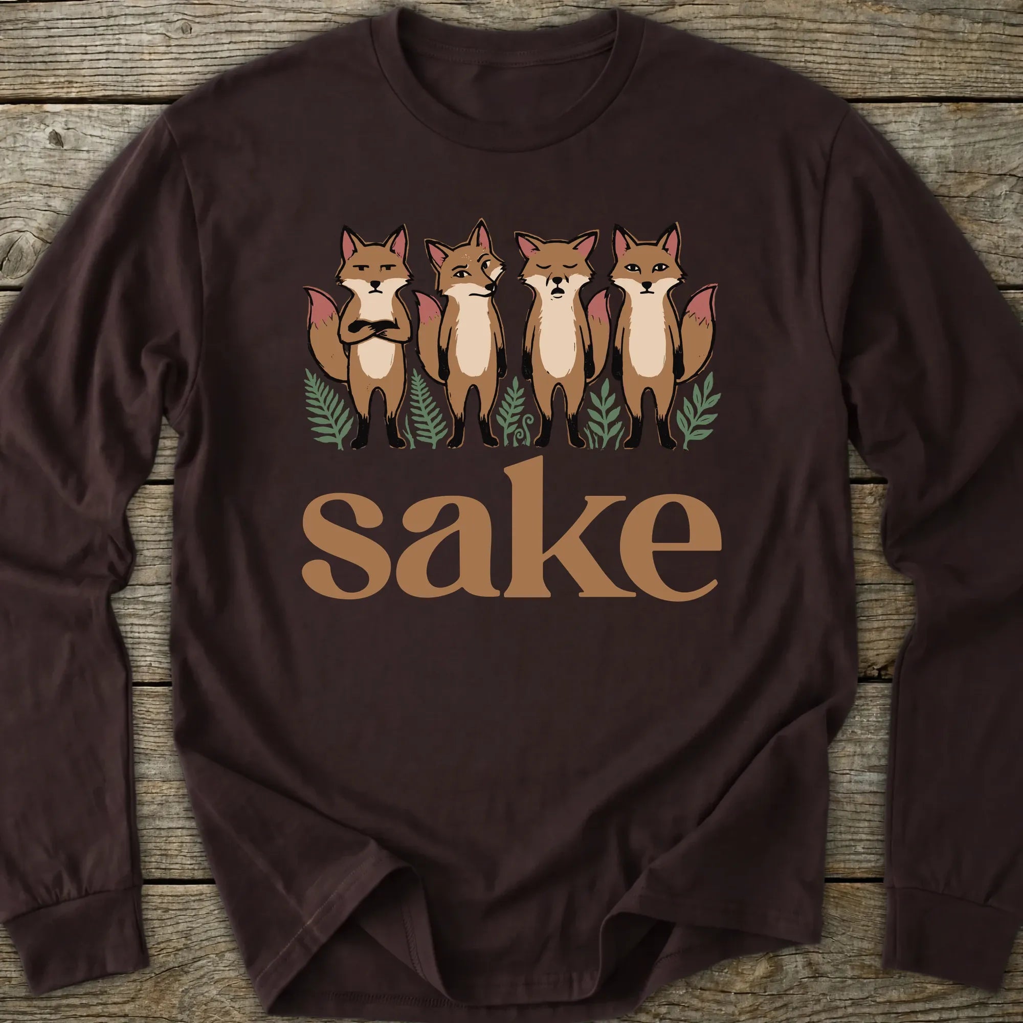 Printify Long-sleeve Four Fox Sake Long Sleeve T-Shirt