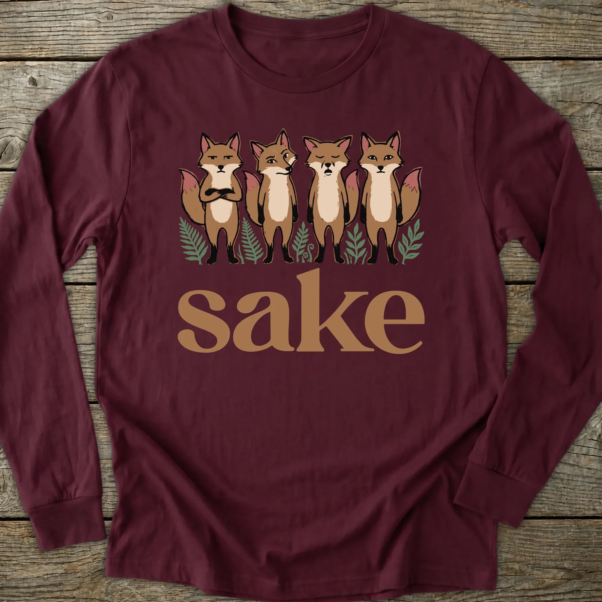 Printify Long-sleeve Four Fox Sake Long Sleeve T-Shirt