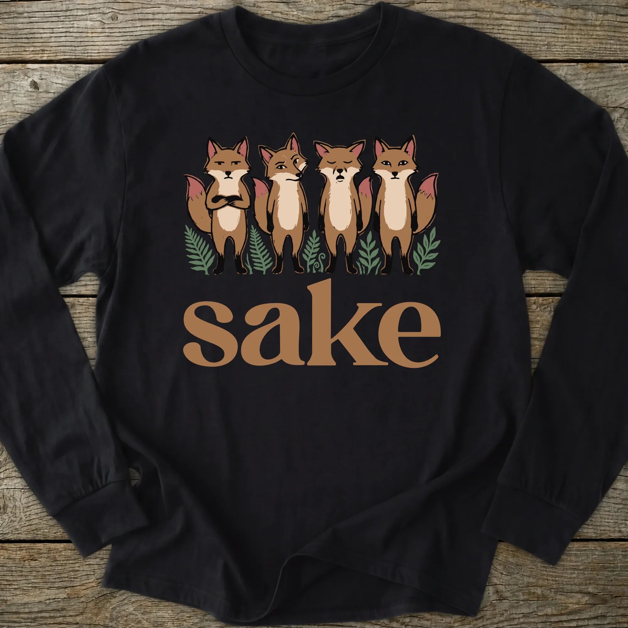 Printify Long-sleeve Four Fox Sake Long Sleeve T-Shirt