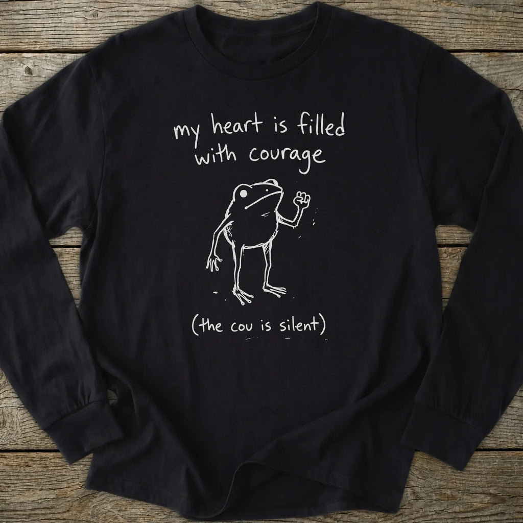 Printify Long-sleeve Frog Courage Long Sleeve T-Shirt