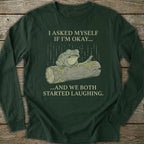 Printify Long-sleeve Frog In Rain Long Sleeve T-Shirt