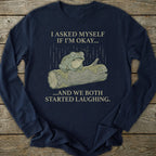 Printify Long-sleeve Frog In Rain Long Sleeve T-Shirt