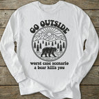 Printify Long-sleeve Go Outside Bear Long Sleeve T-Shirt